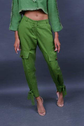 PANTALON CIGARETTE NOUER AUX CHEVILLES