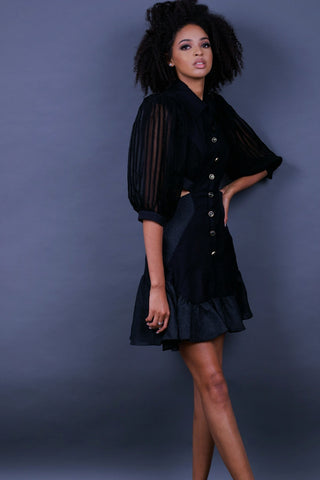 ROBE CHEMISES À DÉCOUPES