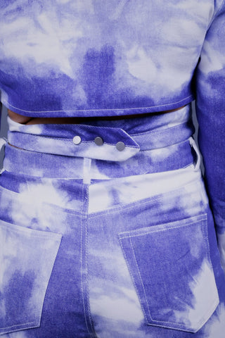 ENSEMBLE BLAZE COURT ET JEAN TAILLE HAUTE IMPRIMER