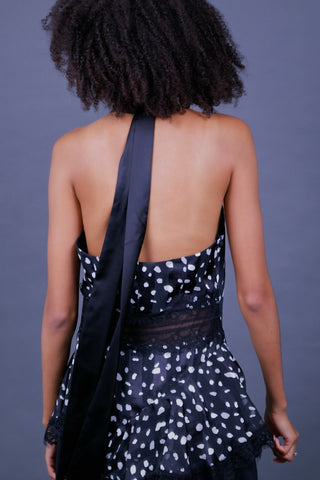 ROBE À POIS ASYMÉTRIQUES